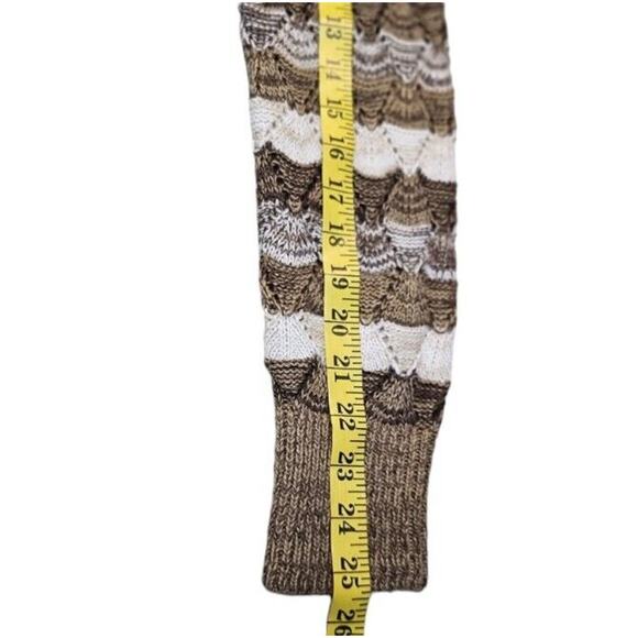 Kim Rogers Sweater Womens Brown Cream Stripe Cowl Neck Pullover Soft Sweater M - Picture 7 of 9